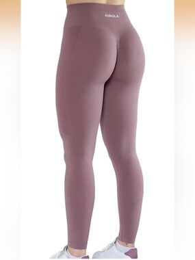 AUROLA High-Waist Seamless Leggings - “Old Rose”